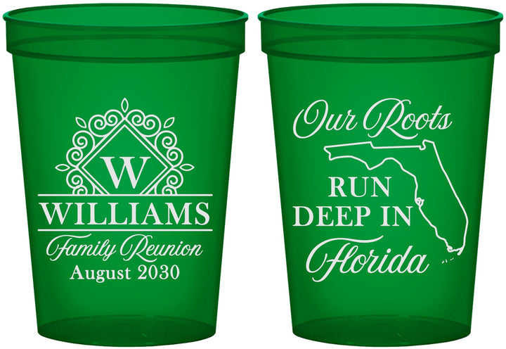 Custom Family Reunion 16 oz Translucent Cups - Florida | 160057