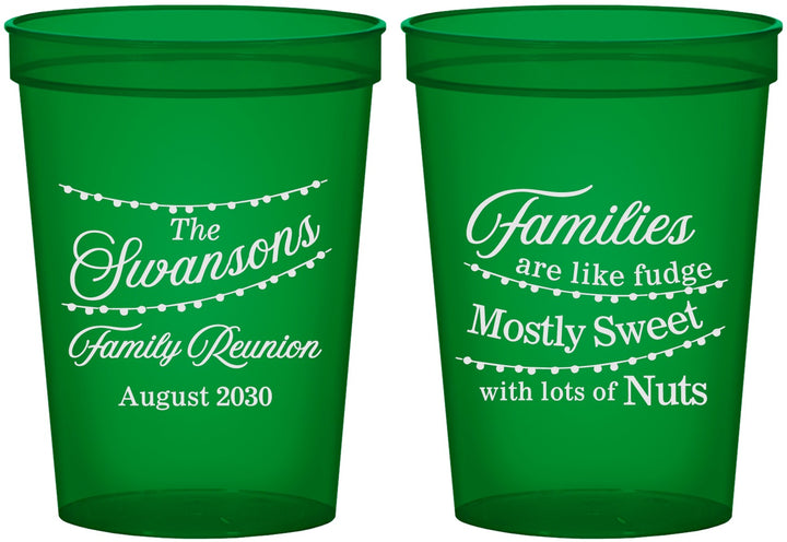 Custom Family Reunion 16 oz Translucent Cups - String Lights | 160059