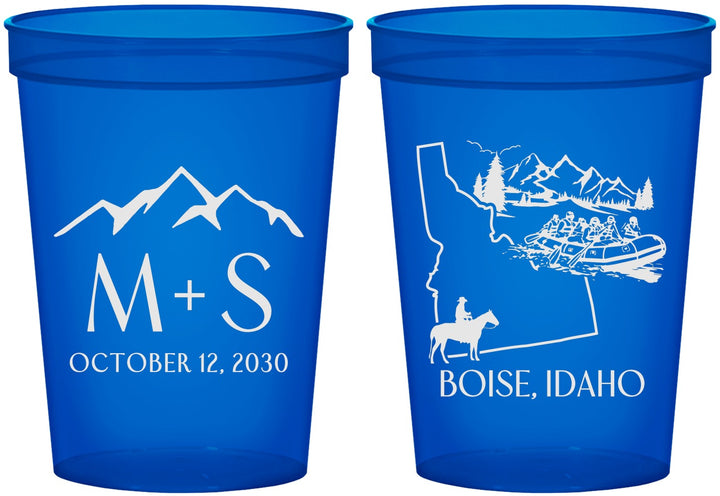 Custom Wedding 16 oz Translucent Cups - Idaho | 161
