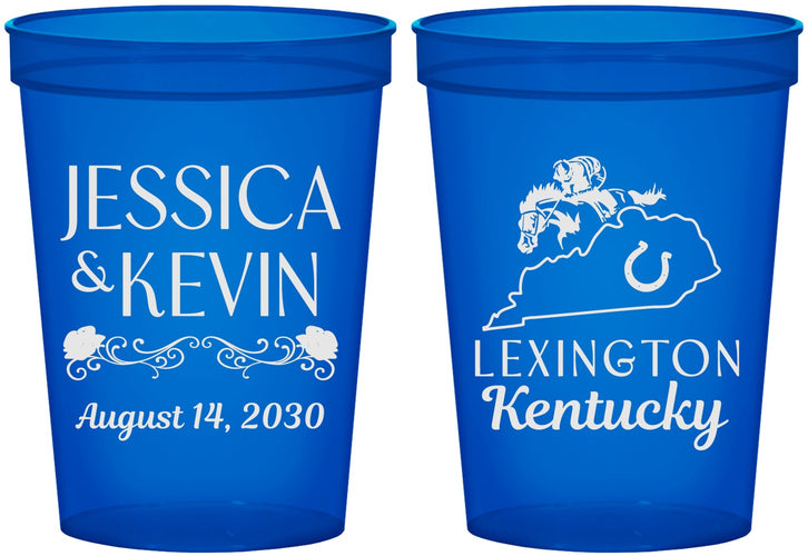 Custom Wedding 16 oz Translucent Cups - Kentucky | 166