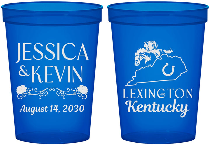 Custom Wedding 16 oz Translucent Cups - Kentucky | 166