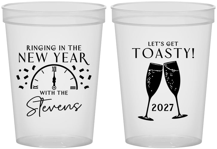 Custom New Years 16 oz Translucent Cups - 2027 Toast | 170008