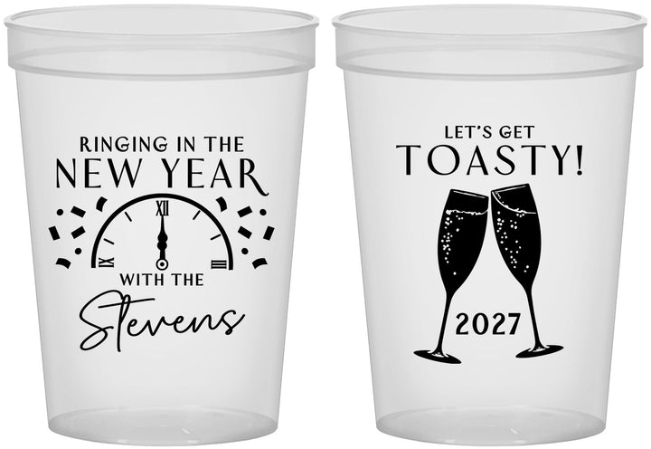Custom New Years 16 oz Translucent Cups - 2027 Toast | 170008