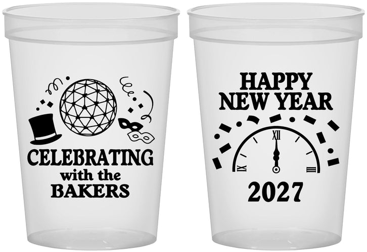Custom New Years 16 oz Translucent Cups - 2027 Countdown | 170010