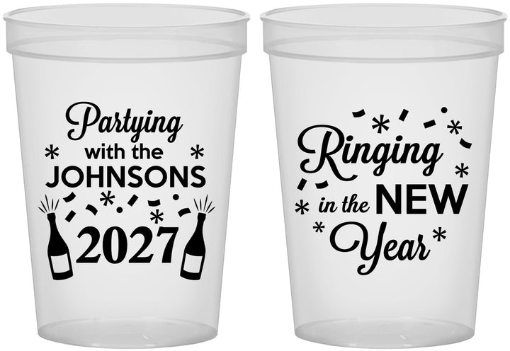 Custom New Years 16 oz Translucent Cups - 2027 Ringing In | 170014