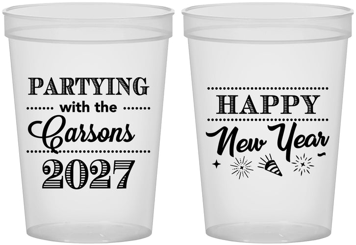 Custom New Years 16 oz Translucent Cups - 2027 Nye | 170016
