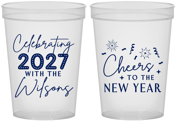 Custom New Years 16 oz Translucent Cups - 2027 Cheers | 170019