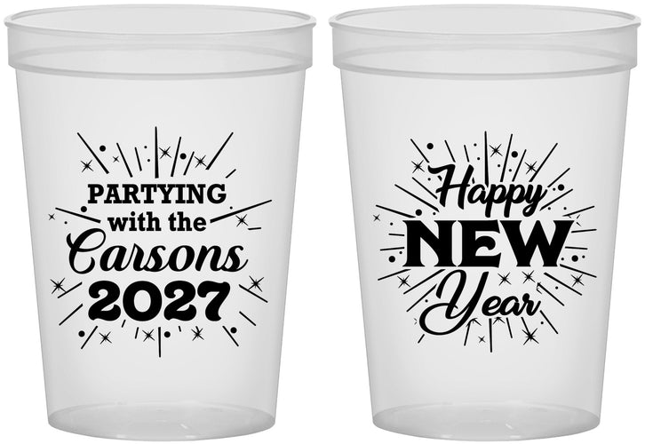 Custom New Years 16 oz Translucent Cups - 2027 Nye | 170020