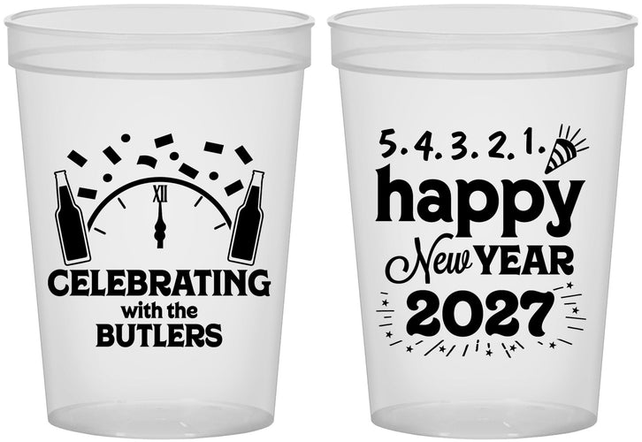 Custom New Years 16 oz Translucent Cups - 2027 Countdown | 170021