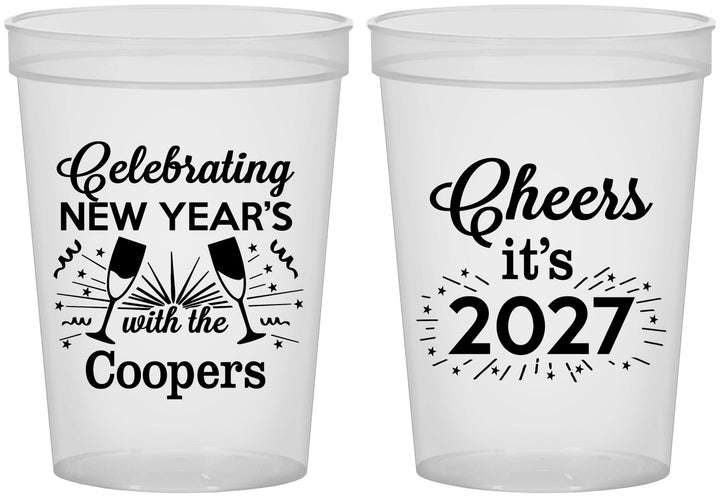 Custom New Years 16 oz Translucent Cups - 2027 Cheers | 170024