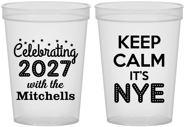 Custom New Years 16 oz Translucent Cups - 2027 Nye | 170025