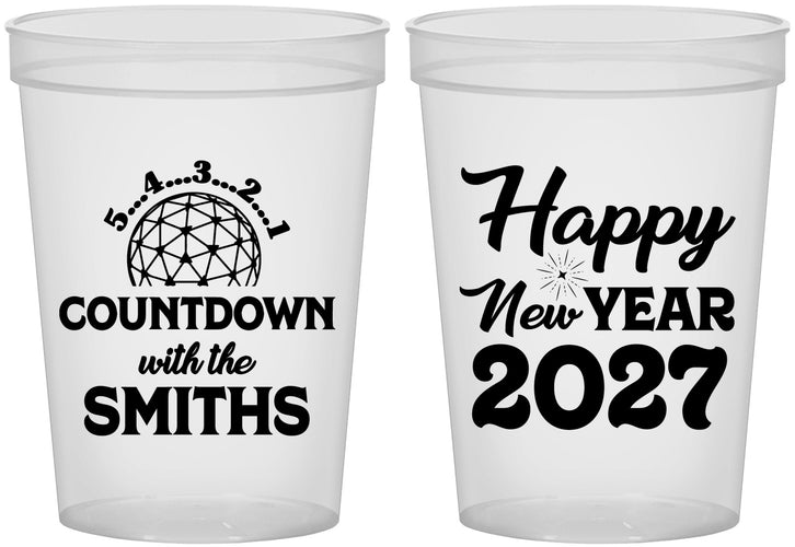 Custom New Years 16 oz Translucent Cups - 2027 Countdown | 170026