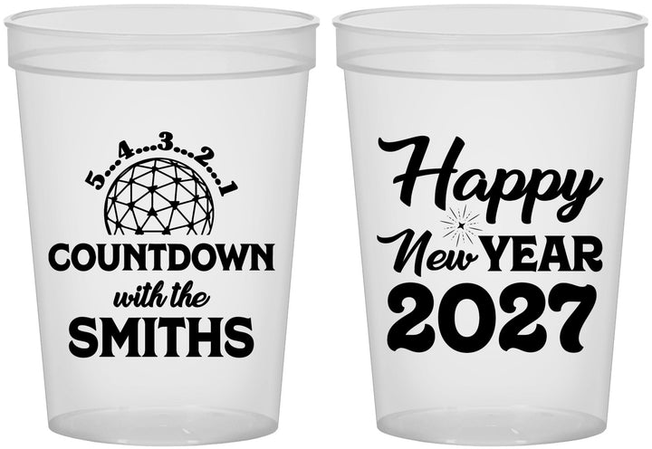 Custom New Years 16 oz Translucent Cups - 2027 Countdown | 170026