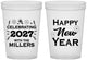 Custom New Years 16 oz Translucent Cups - 2027 Nye Confetti | 170028