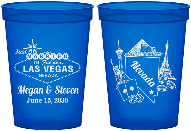 Custom Wedding 16 oz Translucent Cups - Nevada | 177