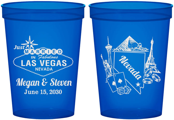 Custom Wedding 16 oz Translucent Cups - Nevada | 177