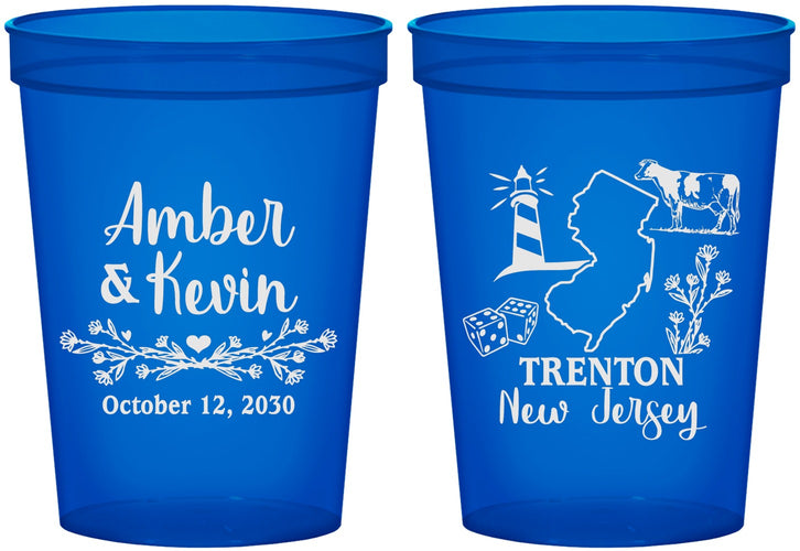 Custom Wedding 16 oz Translucent Cups - New Jersey | 179