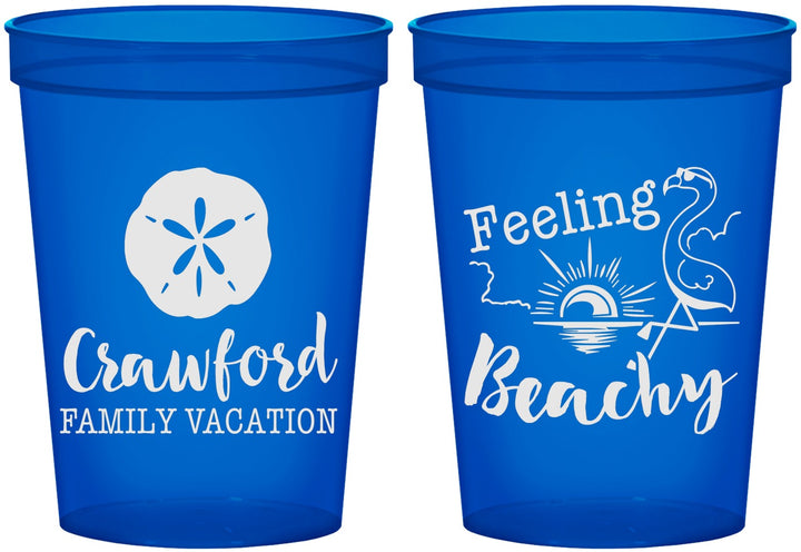 Custom Family Vacation 16 oz Translucent Cups - Feeling Beachy | 180009