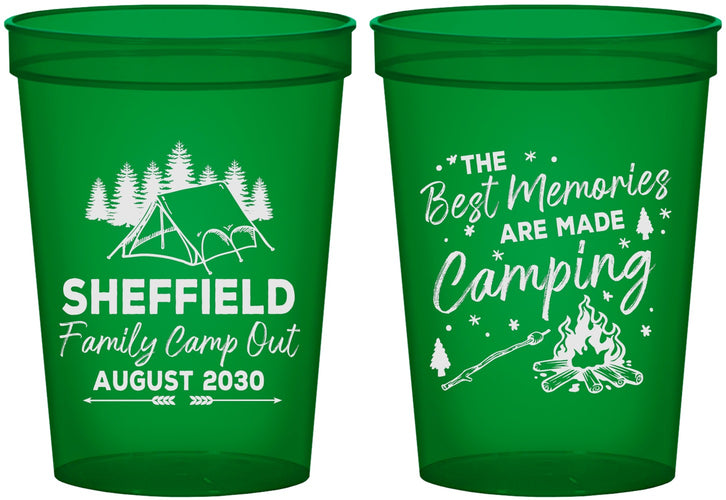 Custom Family Vacation 16 oz Translucent Cups - Camping Park | 180015