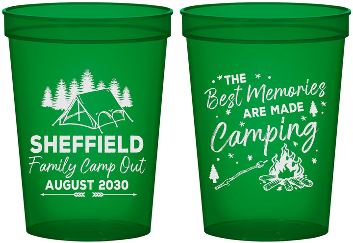 Custom Family Vacation 16 oz Translucent Cups - Camping Park | 180015