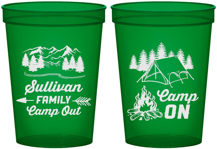 Custom Family Vacation 16 oz Translucent Cups - Family Camp Out | 180019