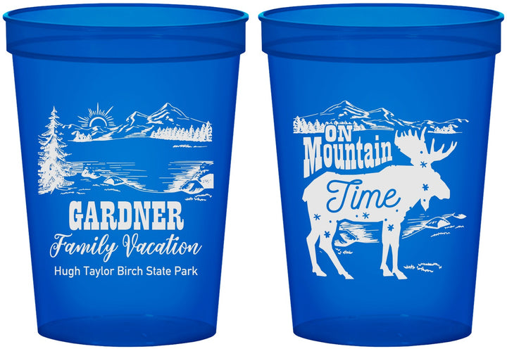 Custom Family Vacation 16 oz Translucent Cups - Mountain | 180029