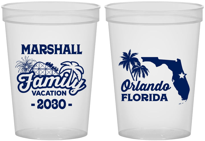 Custom Family Vacation 16 oz Translucent Cups - Orlando | 180043