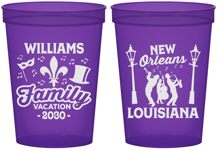 Custom Family Vacation 16 oz Translucent Cups - New Orleans | 180047