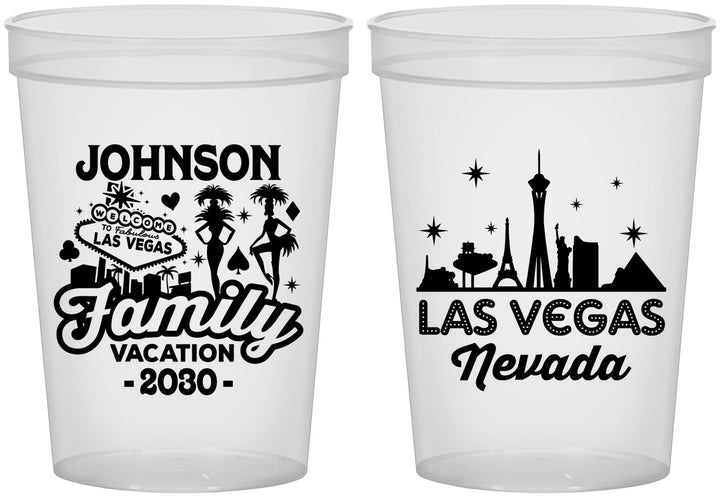 Custom Family Vacation 16 oz Translucent Cups - Las Vegas | 180048