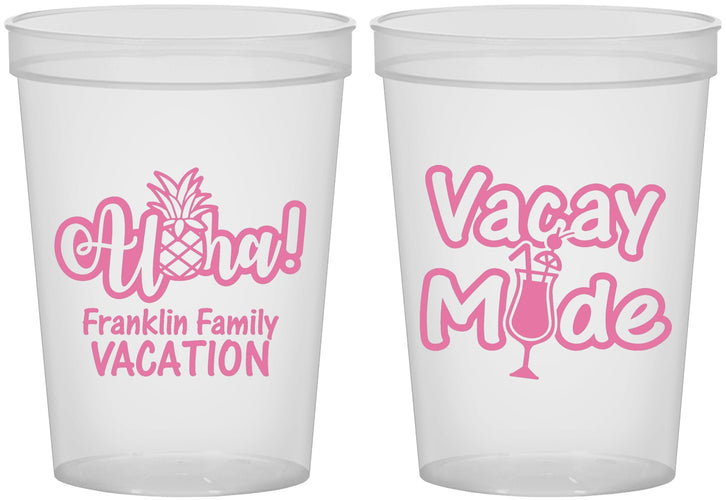 Custom Family Vacation 16 oz Translucent Cups - Hawaii | 180053