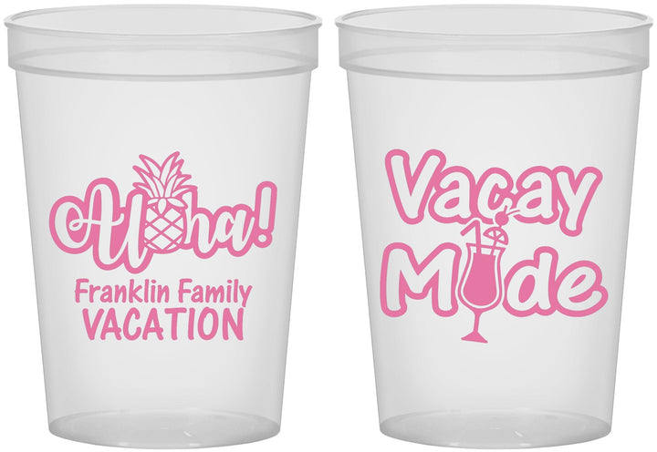Custom Family Vacation 16 oz Translucent Cups - Hawaii | 180053