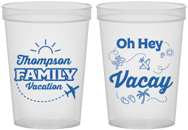 Custom Family Vacation 16 oz Translucent Cups - Beach | 180056