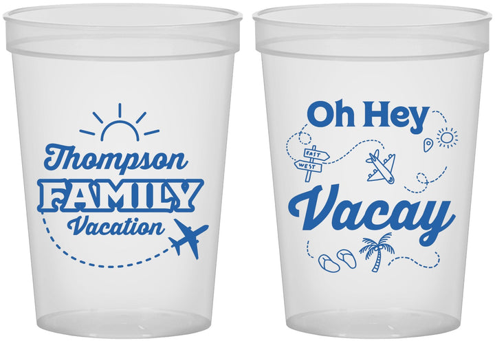 Custom Family Vacation 16 oz Translucent Cups - Beach | 180056