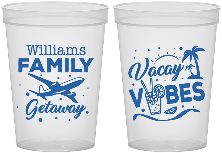 Custom Family Vacation 16 oz Translucent Cups - Life Is Good At The Beach | 180058
