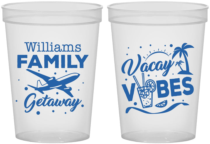 Custom Family Vacation 16 oz Translucent Cups - Life Is Good At The Beach | 180058