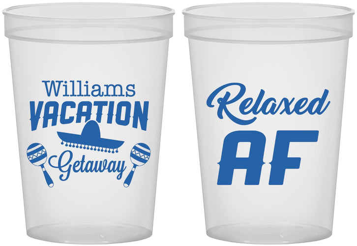 Custom Family Vacation 16 oz Translucent Cups - Beach | 180059