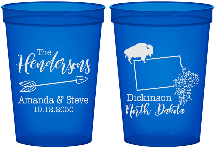 Custom Wedding 16 oz Translucent Cups - North Dakota | 183
