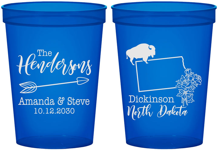 Custom Wedding 16 oz Translucent Cups - North Dakota | 183
