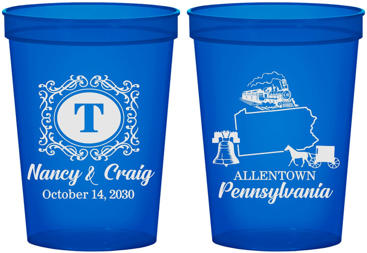 Custom Wedding 16 oz Translucent Cups - Pennsylvania | 187