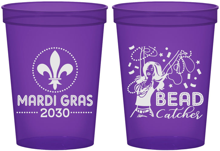 Custom Mardi Gras 16 oz Translucent Cups - Bead Catcher Nola | 190000