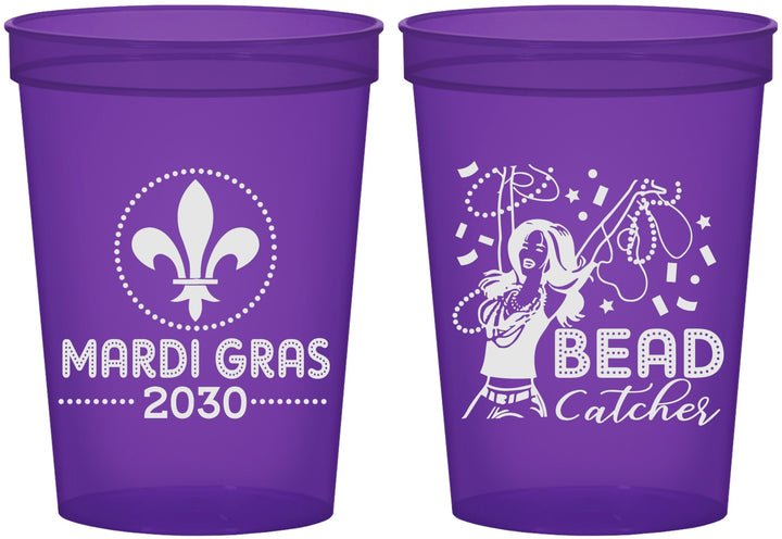 Custom Mardi Gras 16 oz Translucent Cups - Bead Catcher Nola | 190000
