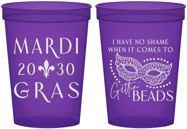 Custom Mardi Gras 16 oz Translucent Cups - Nola New Orleans | 190006