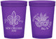 Custom Mardi Gras 16 oz Translucent Cups - Fleur De Lis | 190010