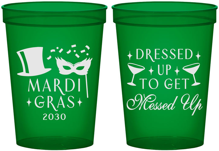 Custom Mardi Gras 16 oz Translucent Cups - Fleur De Lis | 190015