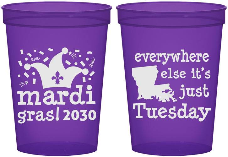 Custom Mardi Gras 16 oz Translucent Cups - Nola New Orleans | 190016