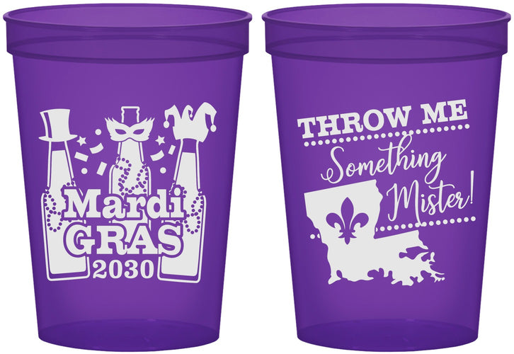Custom Mardi Gras 16 oz Translucent Cups - Beads Nola | 190017