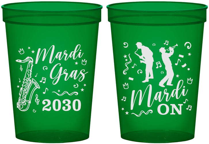 Custom Mardi Gras 16 oz Translucent Cups - Mardi On Jazz | 190019