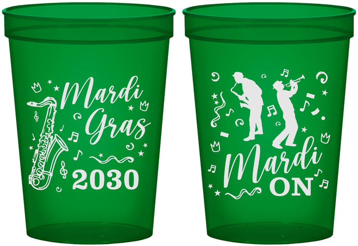 Custom Mardi Gras 16 oz Translucent Cups - Mardi On Jazz | 190019