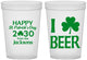 Custom St Patricks Day 16 oz Translucent Cups - Clover Irish | 200003