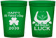 Custom St Patricks Day 16 oz Translucent Cups - Clover Irish | 200008